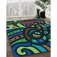 thumbnail image 2 of Ahgly Company Indoor Rectangle Patterned Charcoal Black Area Rugs, 6' x 9', 2 of 6