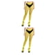 thumbnail image 1 of Guardurnaity 1 par de pantimedias con tirantes moldeadores de tendencia, medias de rejilla atractivas, absorción de sudor para vestido, amarillo Type2 NO2, 1 of 6