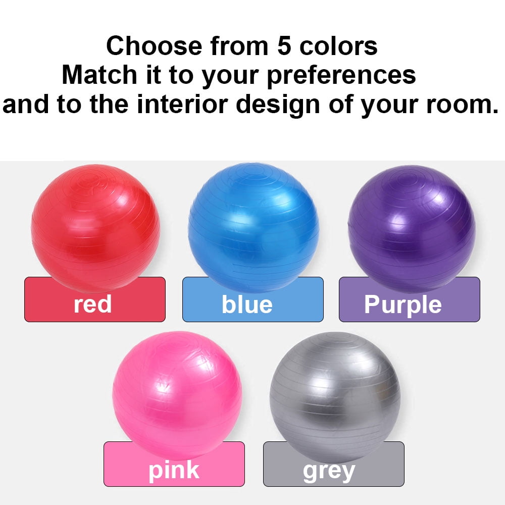 Exercise Ball for Balance Stability Fitness Workout Yoga Pilates at Home Office-purple&39.3inch/328cm