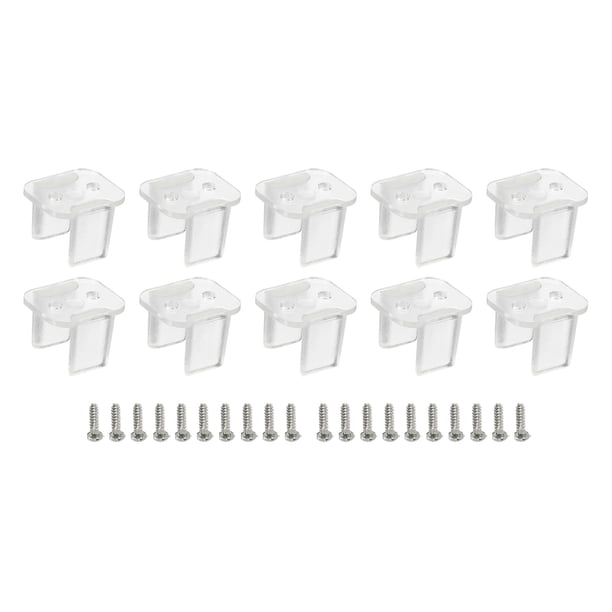 LED Neón Montaje Clips Soporte Montaje Soporte Fijación Abrazaderas Ajuste 8mm Silicona LED Neón Tira Iluminación, Transparente Paquete de 100