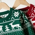thumbnail image 5 of KHONTS Toddler Boy Girl Christmas Sweater Pullover Reindeer Snowman Sweatshirts Winter and Fall Warm Soft Cute Casual Tops,Sizes 18M-6Y Red 130, 5 of 5