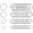 thumbnail image 1 of 40PCS Loose Leaf Binder Rings Assorted Sizes (Inner Diameter 1, 1.25, 1.5, 2 inch) Office Book Rings, Nickel Plated Steel Binder Rings, Key Rings, Metal Book Rings, for School，Sliver, 1 of 7