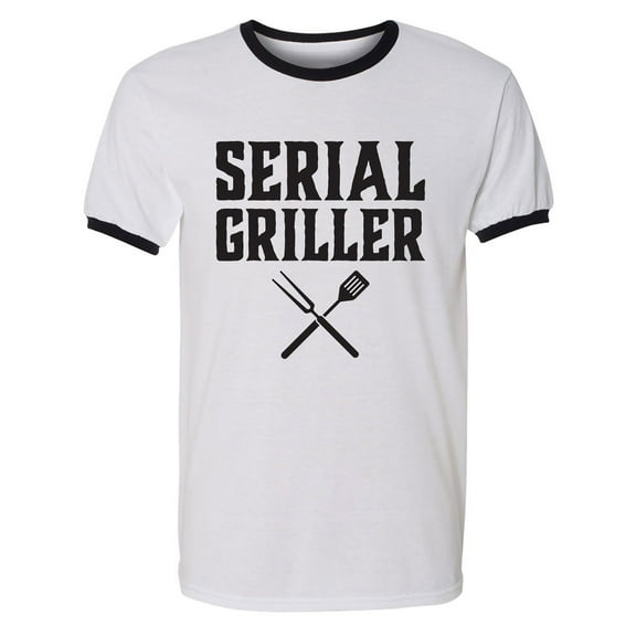 Serial Griller Adult Short Sleeve Ringer T-shirt