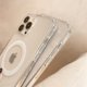 thumbnail image 4 of Funda de carga inalámbrica Magsafe transparente de lujo para iPhone16 15 14 13 12 11 Pro Max Plus Mini cubierta de parachoques transparente magnética, 4 of 5