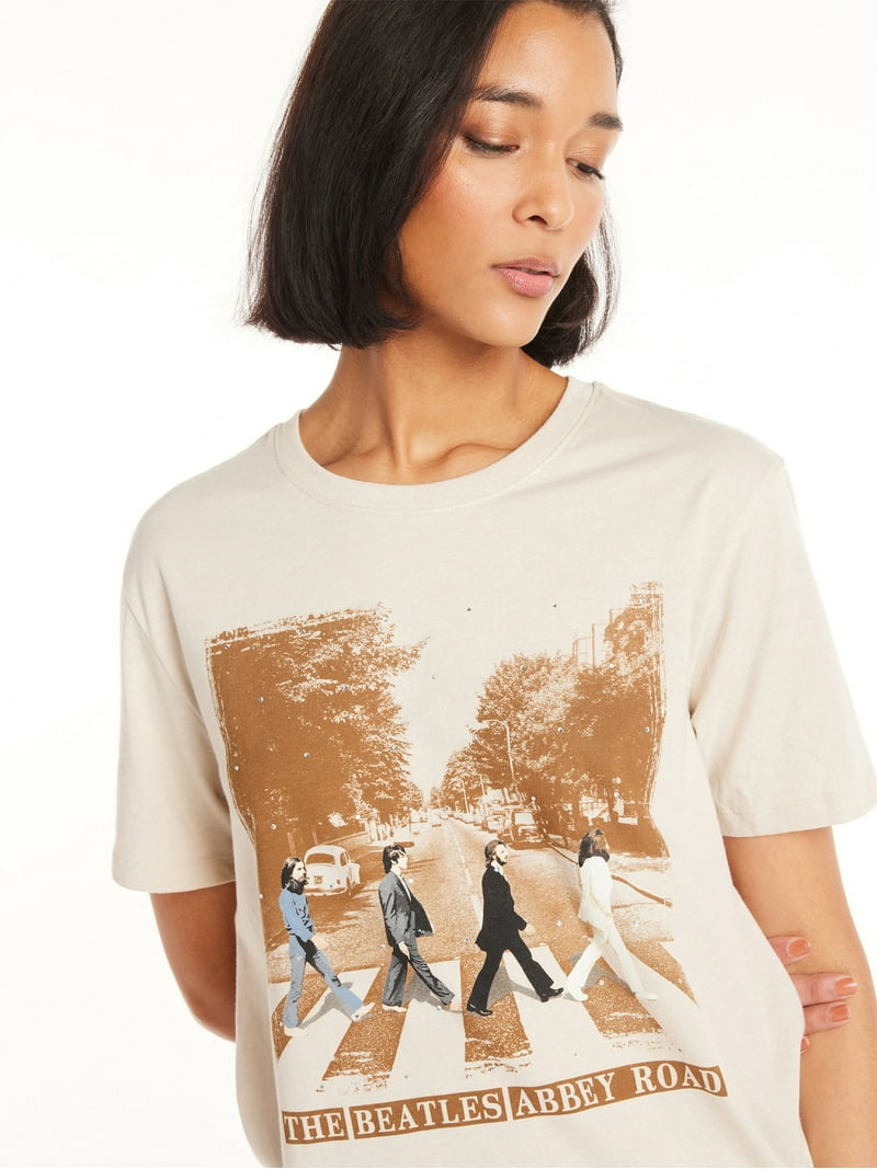 Time and Tru Women's Beatles Graphic Print T-Shirt, Sizes XS-XXXL