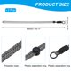 thumbnail image 2 of Uxcell 2 Pcs Collar de Cuerda Paracord, Collar Paracord con Anillo Dividido y Clip, Collar a Juego para Actividades al Aire Libre, Colgante de Bolsa, Llaves, Negro y Blanco, 2 of 6