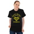 thumbnail image 5 of Make Music Not Enemies Cute Adorable Women's Graphic T Shirt Tees Brisco Brands X, 5 of 5