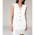 thumbnail image 4 of Womens Sleeveless Sweater Vest Button White XL, 4 of 10