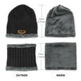 thumbnail image 3 of Viworld Kids Winter Warm Knit Beanie Hat and Circle Scarf Set with Fleece Lining for Children Boys Girls, 3 of 7