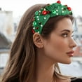 thumbnail image 4 of Festival Headbands for Women Christmas Headband Wide Turban Hair Accessories Christmas Decoration Hair Accessory for Holiday Celebrations, 4 of 4