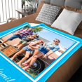 thumbnail image 4 of Personalised Blanket, Custom Blanket, Personalised Photo Blanket,Customized Flannel Blankets for Father, Mom, Lover, Kids, Friends, Pet, Birthday, Christmas - Personalised Gifts for Women Men., 4 of 5