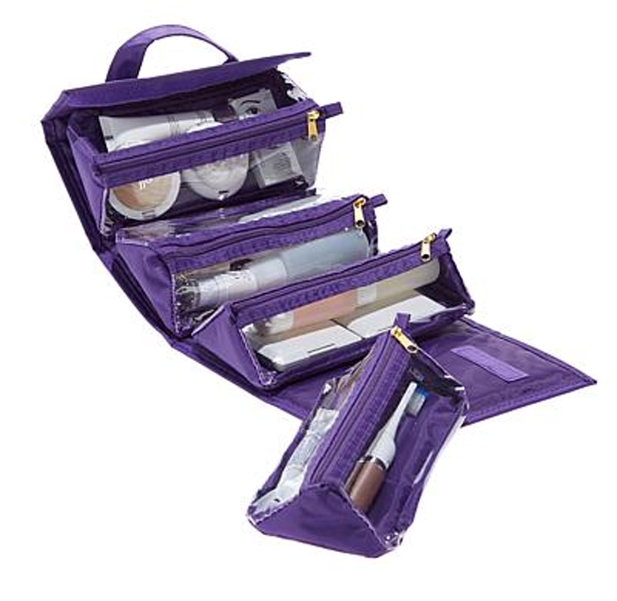 Joy Mangano Large Better Beauty Case Roll-up Organizer  ~ Black