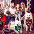 thumbnail image 3 of Paquete de 2 pañuelos navideños para perros, pañuelos navideños a cuadros para perros grandes y medianos, accesorios de ropa navideña para mascotas (rojo, verde), 3 of 5