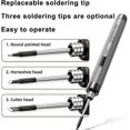 thumbnail image 2 of Cordless Soldering Iron Kit USB Rechargeable 3 Temp Settings Portable Tool for DIY Electronics, 2 of 5