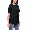 thumbnail image 4 of Edvintorg Breastfeeding Shirts Women Maternity Summer Clothes Solid Color Short Sleeve Double-Layer Nursing Tops Pregnancy Shirts for Women, 4 of 7