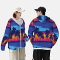 thumbnail image 6 of Fotbe Beach with Palm Trees Men's Women's UPF 50+ Sun Protection Jacket Hooded Cooling Shirt with Pockets Hiking Outdoor Performance-Small, 6 of 9