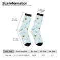 thumbnail image 2 of Logiee Bee Flower Print Adult Socks for Men & Women,Calf Socks, Ankle Socks,Boots Socks,Breathable Casual Sock,Unisex Crew Socks, 2 of 6