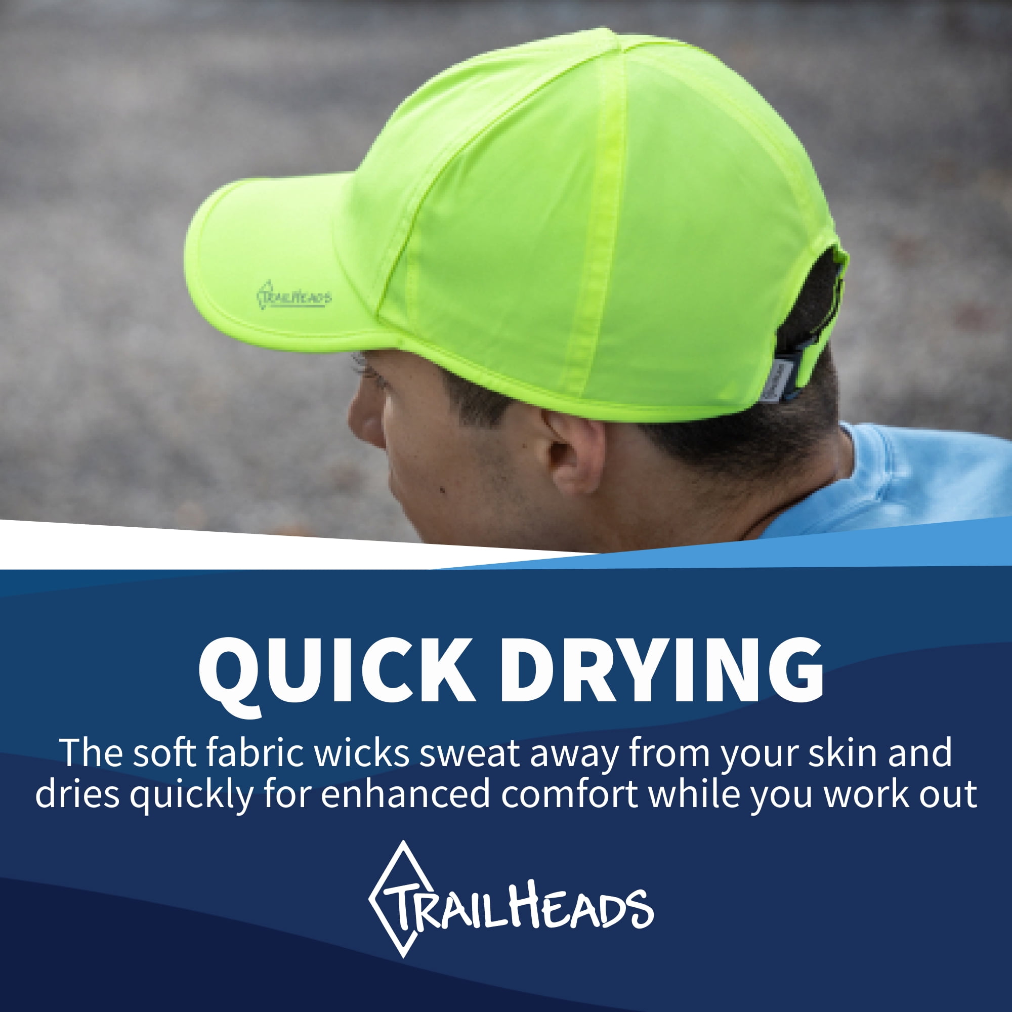 Men’s UV Protection Running Hat - hi vis