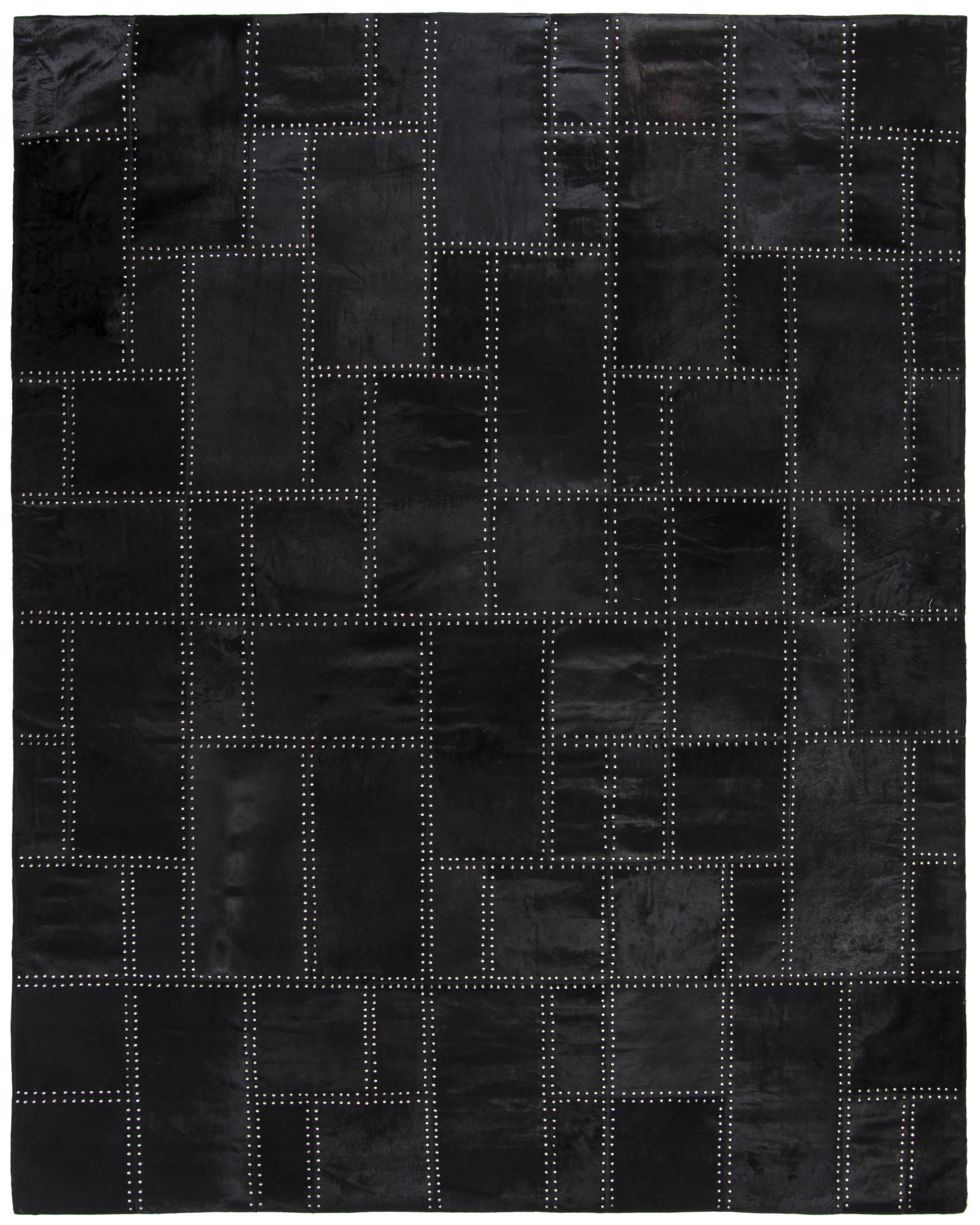 SAFAVIEH Studio Leather Juniper Geometric Area Rug, Black, 8' x 10'