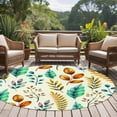 thumbnail image 4 of Spring Botanical Round Area Rug 5Ft Washable Circle Rugs for Living Room Bedroom, Watercolor Leaves Floral Rustic Cream Non-Slip Carpet Floor Mats Indoor Outdoor Carpet Runner Aesthetic Home Decor, 4 of 8