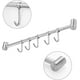 thumbnail image 2 of BRILLAR Barra para colgar cocina con 5 ganchos - Montaje en pared de acero inoxidable, 2 of 5