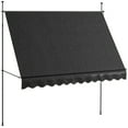 thumbnail image 2 of Outsunny 10' x 4' Retractable Awning, Non-Screw, Black, 2 of 9