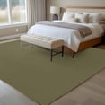thumbnail image 5 of Olive Green Area Rugs 8x10 for Living Room, Farmhouse Solid Green Color Modern Art Non Slip Washable Rug Runner, Low Pile Indoor Floor Carpet Mat Bathroom Rugs for Bedroom, Kids Room, 5 of 9