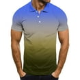 thumbnail image 2 of kamemir Men Polo Golf Shirts for Men Short-Sleeve Polo Casual Collared T-Shirt(Y-Blue,S), 2 of 4