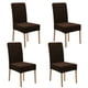 thumbnail image 1 of Juego de 2 fundas para sillas de comedor Advancent Terciopelo Marrón 4 piezas, 1 of 6