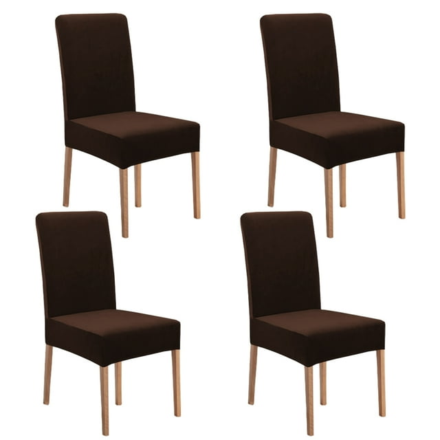 relayinert 1/2/3 2pcs/set High-end Texture Chair Cover For Elegant Dining Setting No Displacement Brown 4 pcs 1 Pc