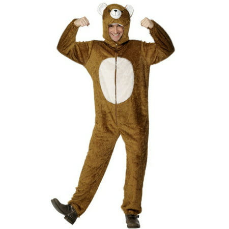 Men's Fluffy Forest Happy Cuddly Papa Bear One Piece Costume Medium 38-40
