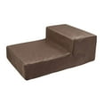 thumbnail image 1 of Dog Stairs 2 Step Pet Ramp Durable with Removable Washable Cover Dog Stairs Ramp Coffee, 1 of 9