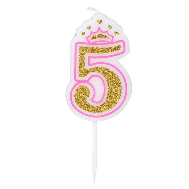 Tebru Age 0 8 Candles New Girls Kids Birthday Candle Party Crown Smoke Free Cake Candles Numbers Age 0 8 Walmart Com Walmart Com