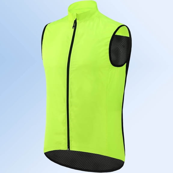Men's Windproof Cycling Vest – Lightweight Full-Zip Sleeveless with Pockets
