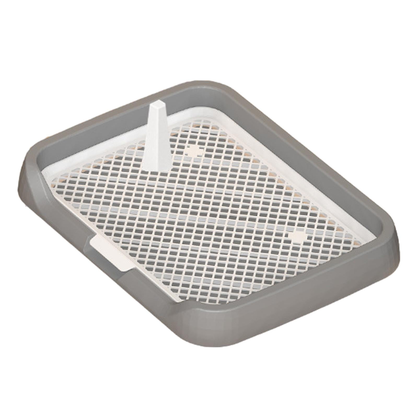 YWMJZEU Dog Toilet Anti Splashing Indoor Open Top Entry Dog Litter Pan Detachable Litter gray