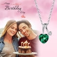 thumbnail image 4 of TURANDOSS 925 Sterling Silver Birthstone Necklace for Women Heart Pendant Birthstone Necklace Mothers Day Christmas Birthday Gifts for Women Mom Wife Girlfriend, 4 of 7