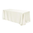 thumbnail image 1 of 1 Pc, 90"X156" Rectangular Satin Tablecloth - Ivory(Machine Washable) For Wedding Or Event Decor, 1 of 1
