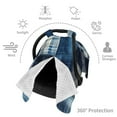 thumbnail image 3 of Car Seat Cover Baby, Indigo Patchwork Quilt Baby Car Seat Cover for Baby Boys Girls Newborn , Infant Car Seat Canopy Cover Nursing Breastfeeding Cover Warm Blanket, 3 of 7