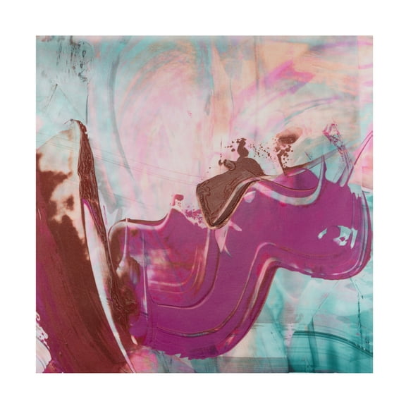 Canvas Wall Art - Ethan Harper 'Magenta and Patina IV' Wall Art for Living Room, Bedroom, or Office Décor by Trademark Fine Art - 14 x 14 Inches