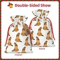 thumbnail image 2 of Rocae German Shepherd Dog for Christmas Drawstring Linen Gift Bag with Drawstrings Treat Bag Goody Present Bags for Christmas Party Favor-Medium, 2 of 9
