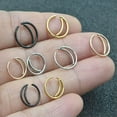 thumbnail image 6 of K-KED 1Pcs Moon Shape Nose Hoop Fake Septum Nose Rings Helix Piercing Nose Rings -multi, 6 of 9