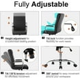 thumbnail image 6 of Office Desk Chair,Modern Leather Conference Room Chairs,High Back Ergonomic Home ofiice Chair,Adjustable Height Swivel Executive Computer Chair with Padded Seat and Armrest, 6 of 8