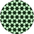 thumbnail image 1 of Ahgly Tapis Rond Lavable en Machine Intérieur Transitionnel Vert Clair, 6 Pieds Rond, 1 of 7