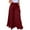Wine-08, variant on REALiKUN Womens High Waisted Chiffon Loose Pleated Wide Leg Palazzo Pants Maxi Skirt