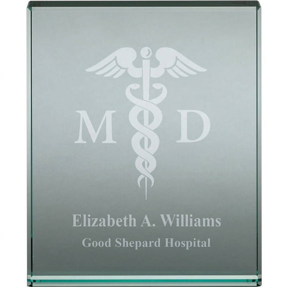 Personalized MD 4" x 5" Glass Keepsake