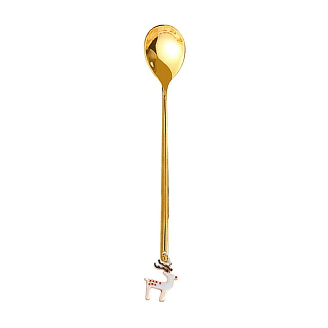 TIMIFIS Forks Kitchen Accessories Home Christmas Decorations Metal Coffee Fork Stirring Spoon Christmas Table Decorations New Year
