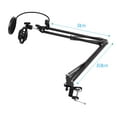 thumbnail image 4 of Adjustable Foldable Microphone Stand Heaby Duty Metal Mic Arm Bracket with Shock Proof Holder Windshield Filter for Studio Recording Live Video Broadcasting Online Singing, 4 of 7