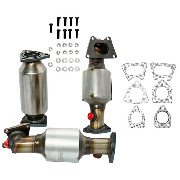 Mustrod 3X Catalytic Converter Set for Honda Accord 3.0L 2003-07, Pilot 3.5L 2005-08, Acura MDX 3.5L