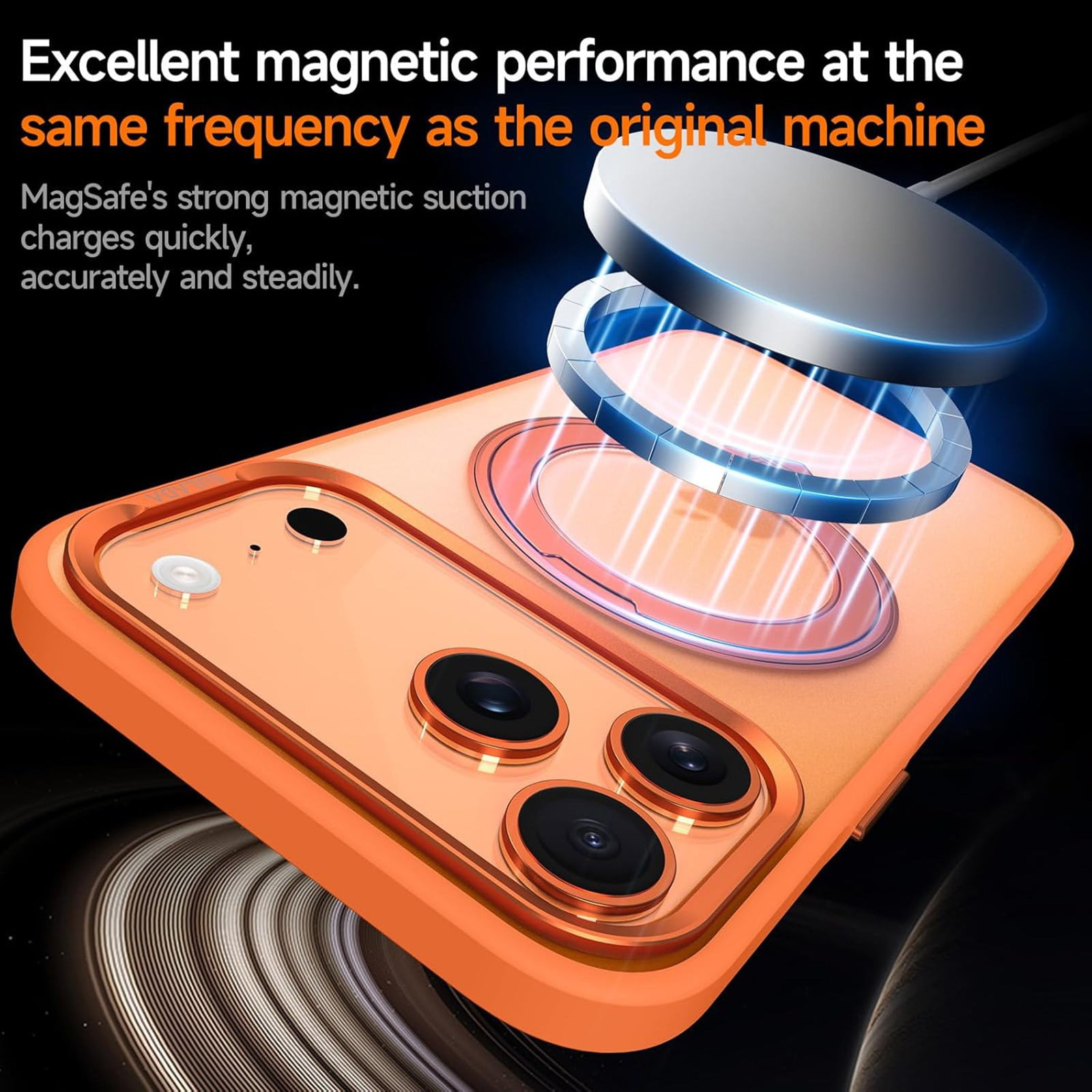 ELEHOLD Magnetic Case for 17, Compatible with Mag-safe,  Shockproof 360°Rotating Kickstand TPU Frame Matte PC Back Military Grade Phone Case for Men Women,Gray