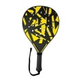 thumbnail image 2 of Pala de pádel con buen control de bola y potencia para principiantes para parques, hombres, mujeres y familias. negro y amarillo, 2 of 7
